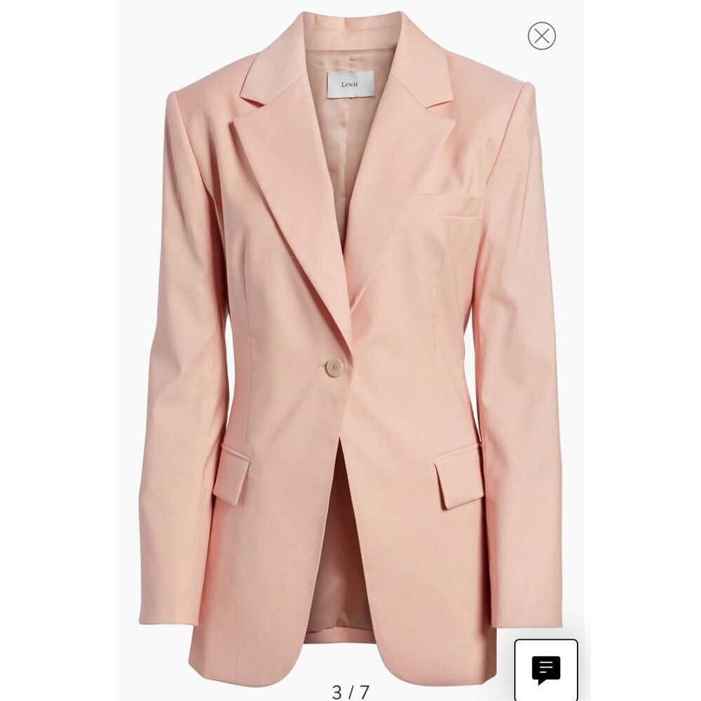 Lewit Sculpted Blazer Peachy Pink Size 10 - Picture 7 of 7